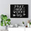 Pray More Worry Less Arrow - Wrapped Canvas Print-1137126438