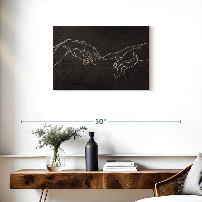 Aliaz Finger Connection World Map, 20" H x 30" W