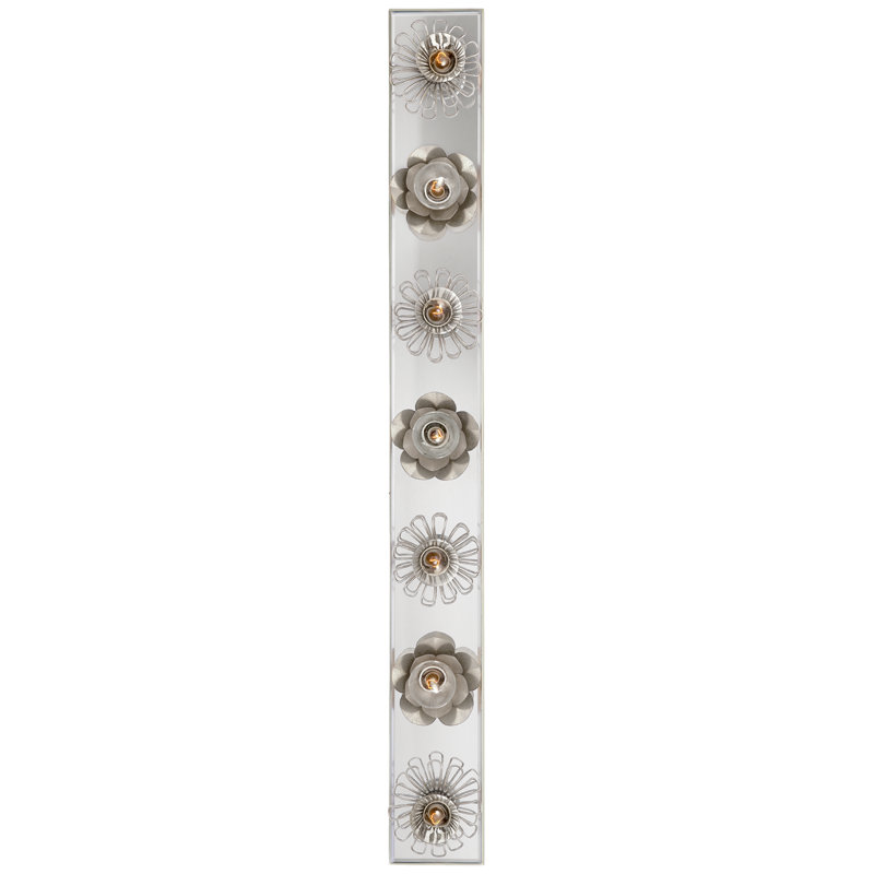 Keaton 7 - Light Bath Bar, Burnished Silver Leaf