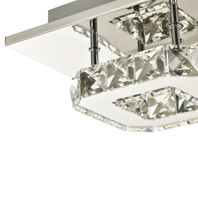 Aanaya LED Semi Flush Mount, Chrome