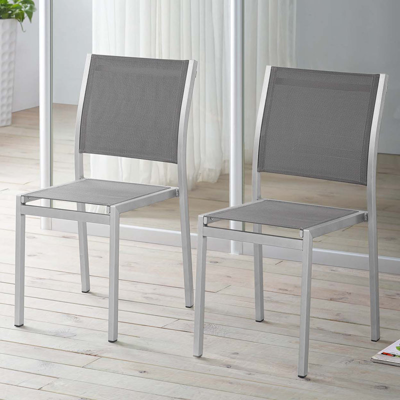 Chaise d'appoint d'extérieur en aluminium Shore, Gris