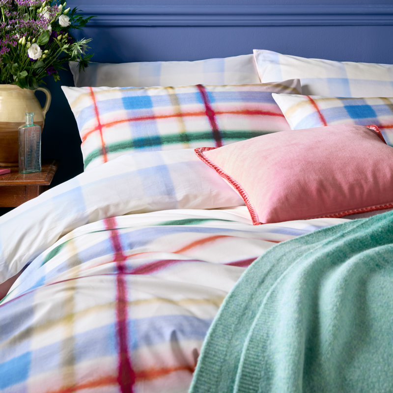 Edinburgh Plaid Piper Multi 200 Thread Count Bedset, Super King Bed (260 x 220 cm)