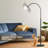 62'' Arched Floor Lamp 180° adjustable globe lampshade with On/Off Foot Switch for Living Room, Reading, Bedroom, Office Bulbs Included