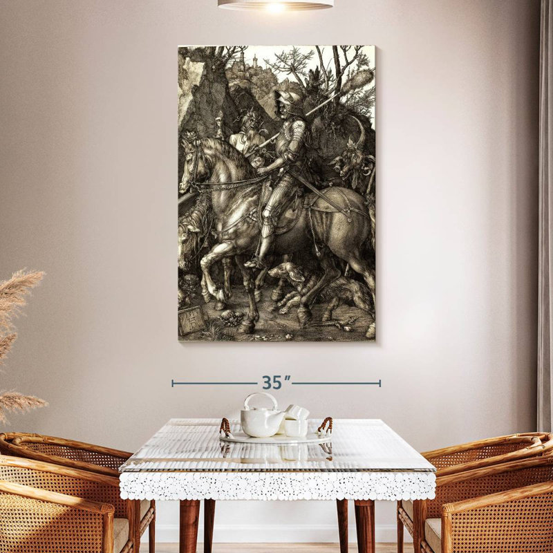 Mehar Knight Death And The Devil, 51" H x 34" W