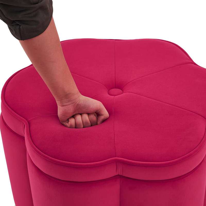 Ensemble de 3 repose-pieds avec rangement, Rose Pink