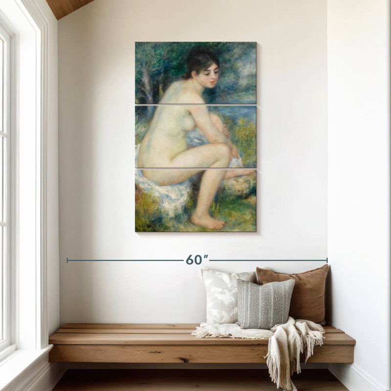 Leisha, femme nue dans un paysage, H 45 po x l 28 po