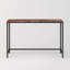 Console rectangulaire brun et noir en bois massif et fer-431775996