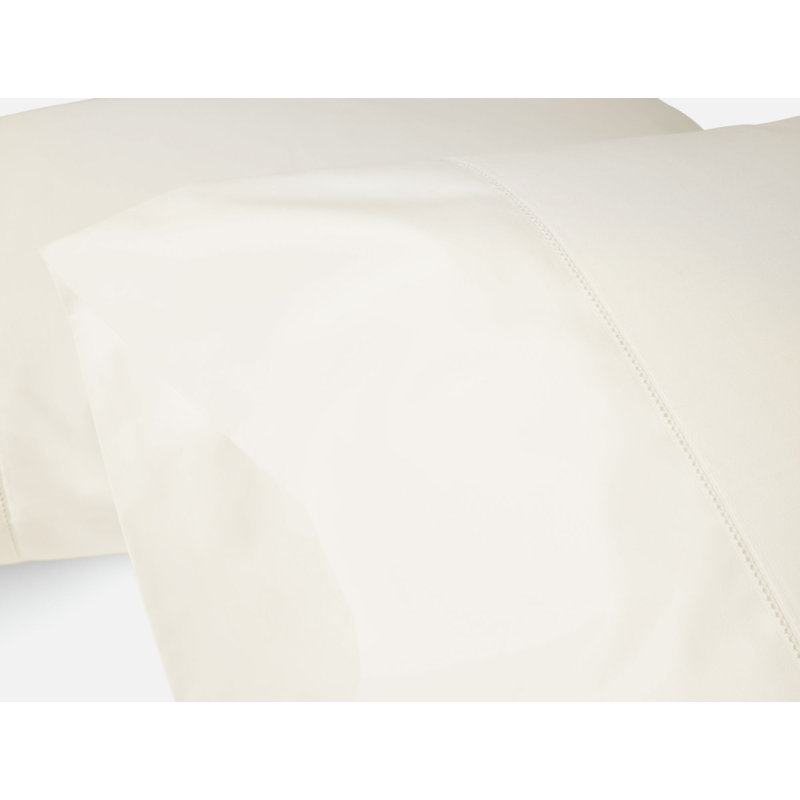 Heirloom Organic Sateen Sheet Set Alpine White, Queen Sheet Set with 2 Pillowcases, Undyed