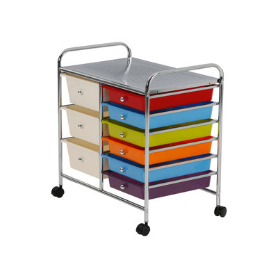 9 Drawer Trolley Storage Drawer