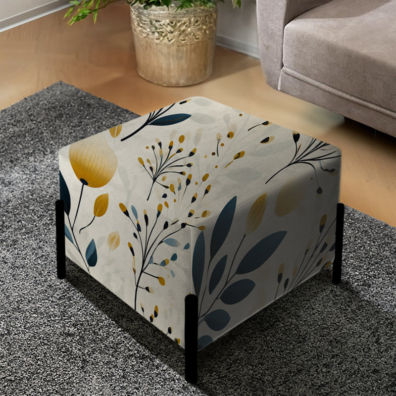 Jatta - Repose-pieds carré floral