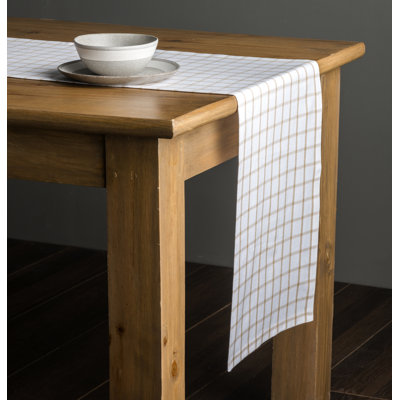 Checkered 100% Cotton Table Runner