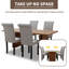 Ensemble de 6 chaises de salle à manger capitonnées et rembourrées à têtes de clou-1551457789