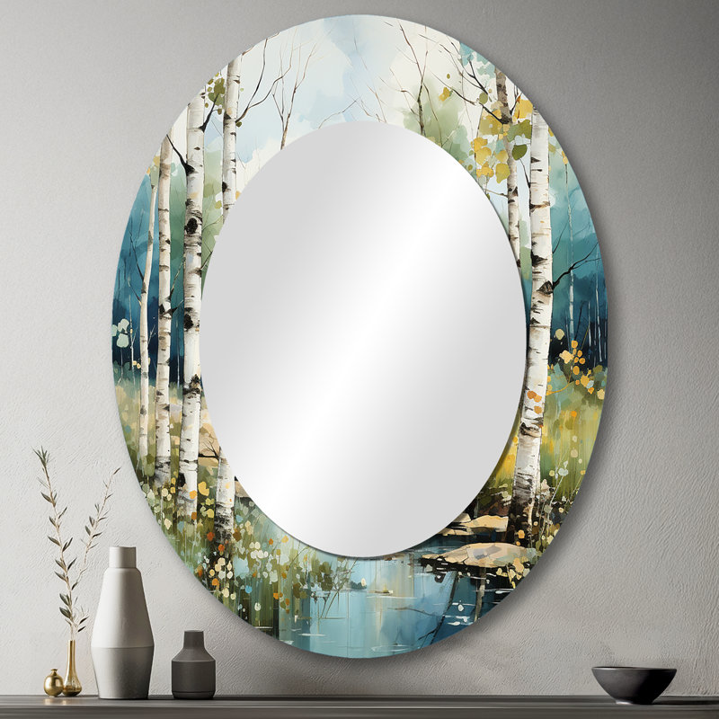 Miroir mural Birch Woods Whispering Winds X, 43 po x 33 po