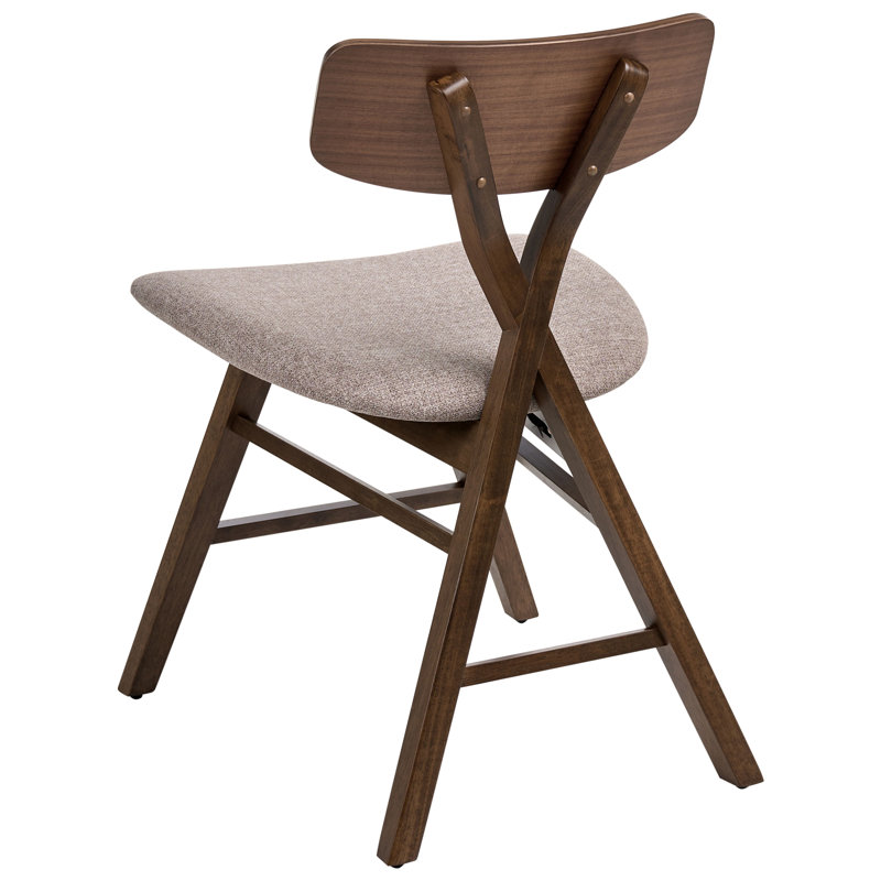 Upholstered Dining Chair, Brown, Beige, Brown, Beige