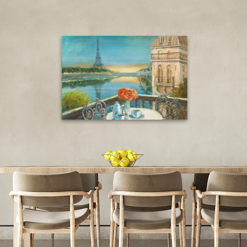 Matinée traditionnelle et française sur la seine, H 36 po x l 24 po