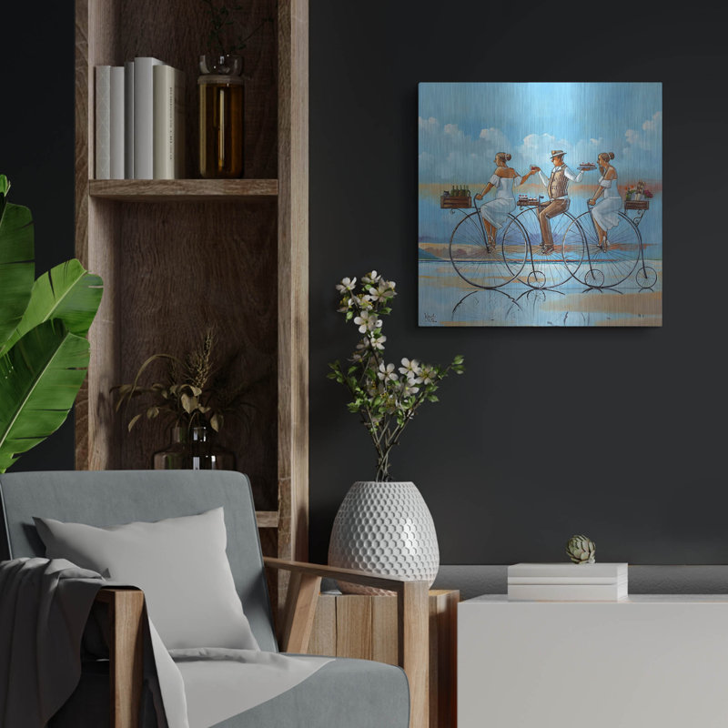 Art mural en métal Winston Porter «Joy Ride IV» par Ronald West, H 24 po x l 24 po