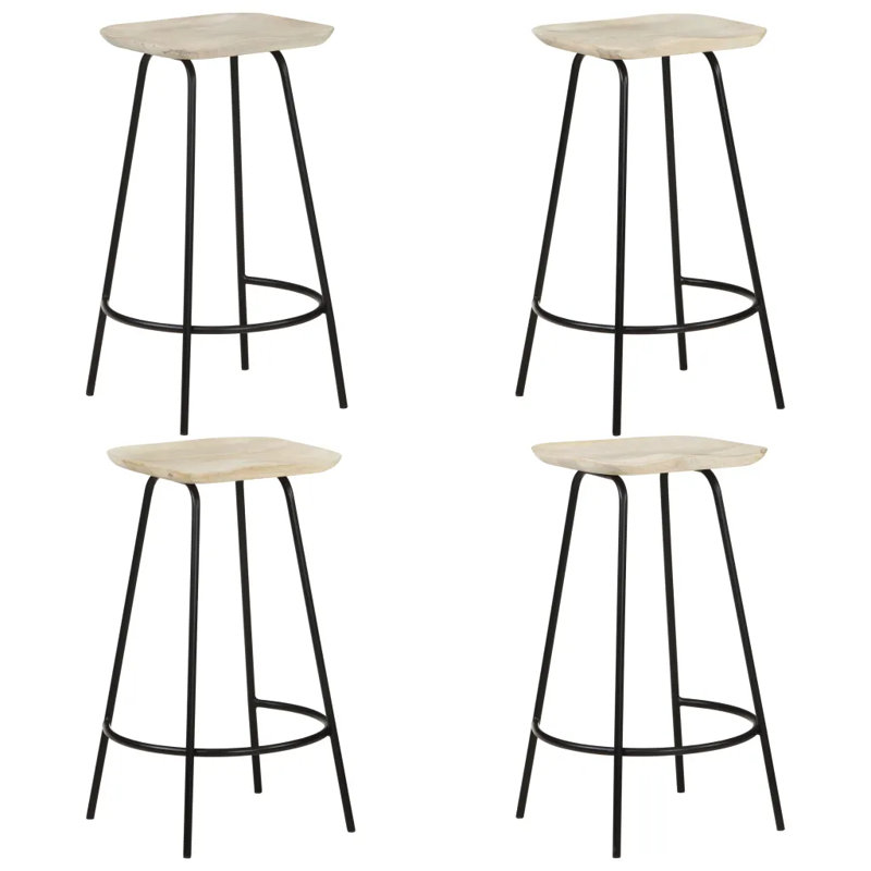 Faber Counter Stool with Metal Frame, Black