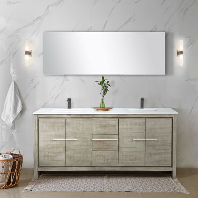 Lafarre 72"" Double Bathroom Vanity Set -  Lexora, LVLF72DRA303