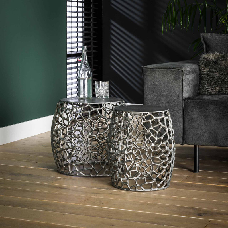 Doveton Drum End Table Set