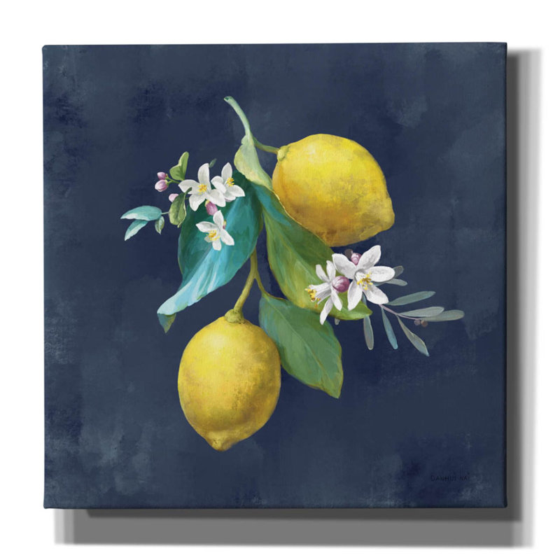 «Lemon Branches 2» par Danhui Nai, art mural sur toile, H 18 po x l 18 po