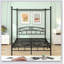 Metal CaNopy Bed Frame with Headboard and Footboard