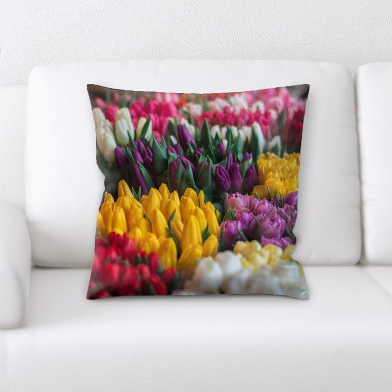 Close Up Microsuede Reversible Throw Pillow