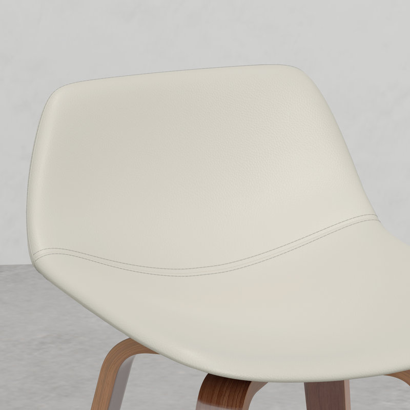 Tabouret à hauteur de comptoir / de bar Bentwood (ensemble de 2) | Idée de cadeau, Beige Seat/Brown Frame