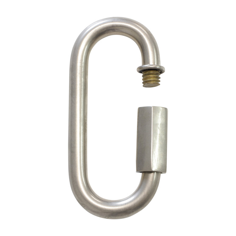 Chaîne à maillons rapides, Nickel satiné, H 3,46 po x l 1,5 po x P 0,31 po