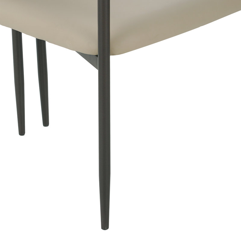 Denver Modern Dining Chairs With Iron Frame, Khaki