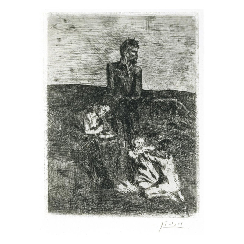 «The Poor» par Pablo Picasso - Estampe numérique, H 28 po x l 22 po