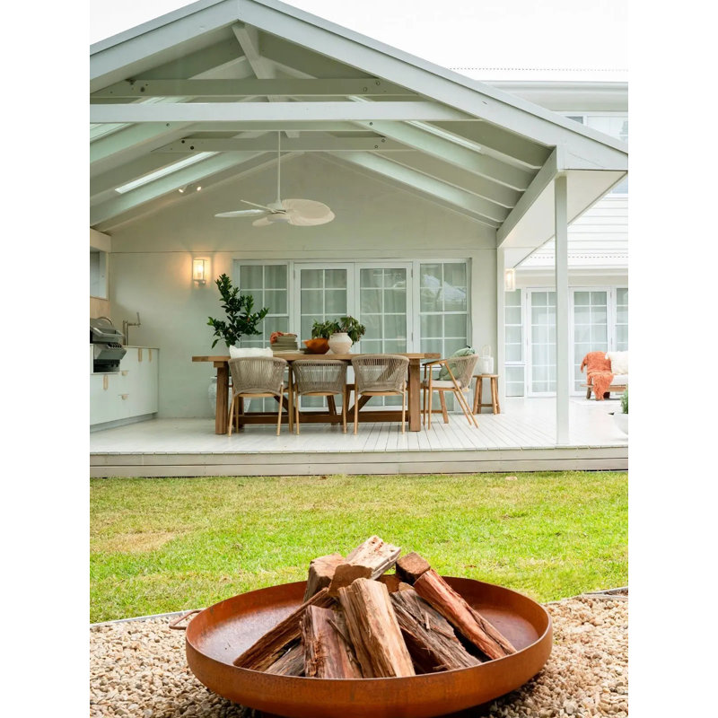 Bali 52in 5-Blades Indoor/Outdoor Ceiling Fan with Remote Control and Light, White