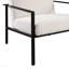 Chaise d'appoint - Métal blanc stationnaire avoine