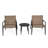 Modern Outdoor Chat Set, 2 Chairs + Side Table