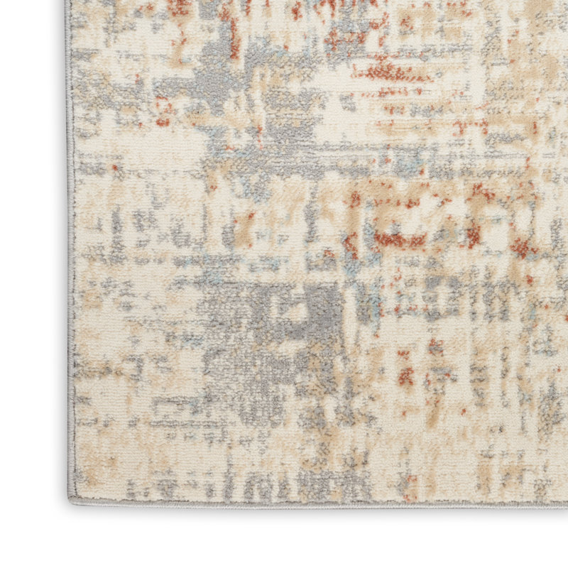 ECH06-IVGRY Area Rug in Gray/Ivory, Rectangle 5'3" x 7'3"