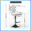 Ensemble de 2 tabourets de bar pivotants en polyuréthane rétro, hauteur réglable 26 à 33 po avec dossier capitonné, vert olive, design américain-1799650156