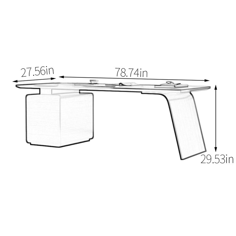 Voncia, H 29,53 po x l 78,74 po x P 27,56 po
