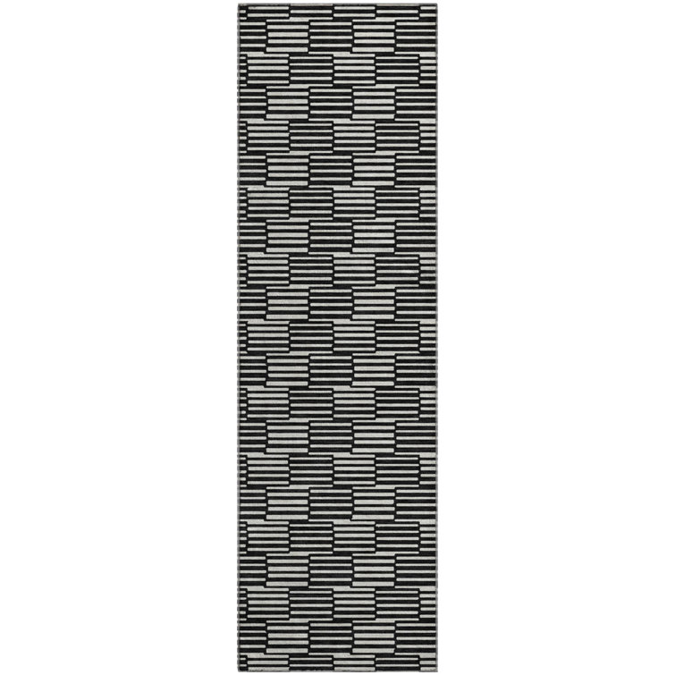 Premium Machine Washable Prisco Black Rug
