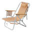 Chaise de plage pliable en aluminium antirouille avec accoudoirs en bois et inclinaison en 4 positions pour terrasse et pelouse