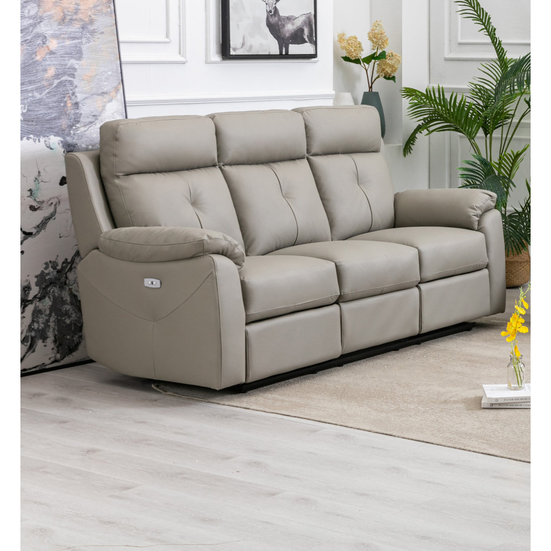 3-Sitzer Sofa Giovanna aus Echtleder