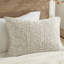 Ensemble d'édredon en coton 3 pièces - Double / grand motif géométrique 100% beige