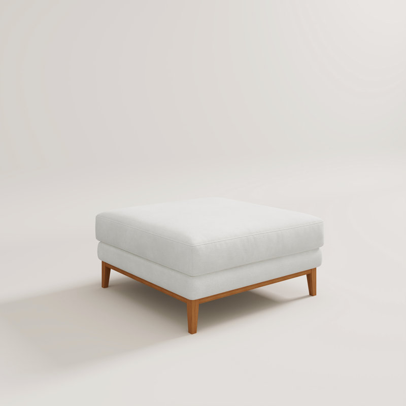 Repose-pieds modulaire rembourré avec housse, Blanc