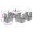 6 - Person Patio Dining Set with Rectangular Table , Cushions Included-124240164-124240168