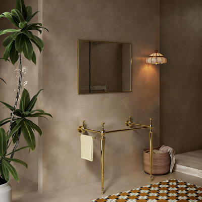 36-Inch Gold Freestanding Bathroom Vanity Iron Support Console Frame