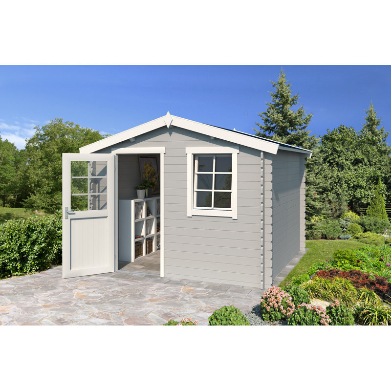 Lasita Nina 275 - 10 x 10 Ft. Summerhouse With Single Glazing (28mm), Light Grey