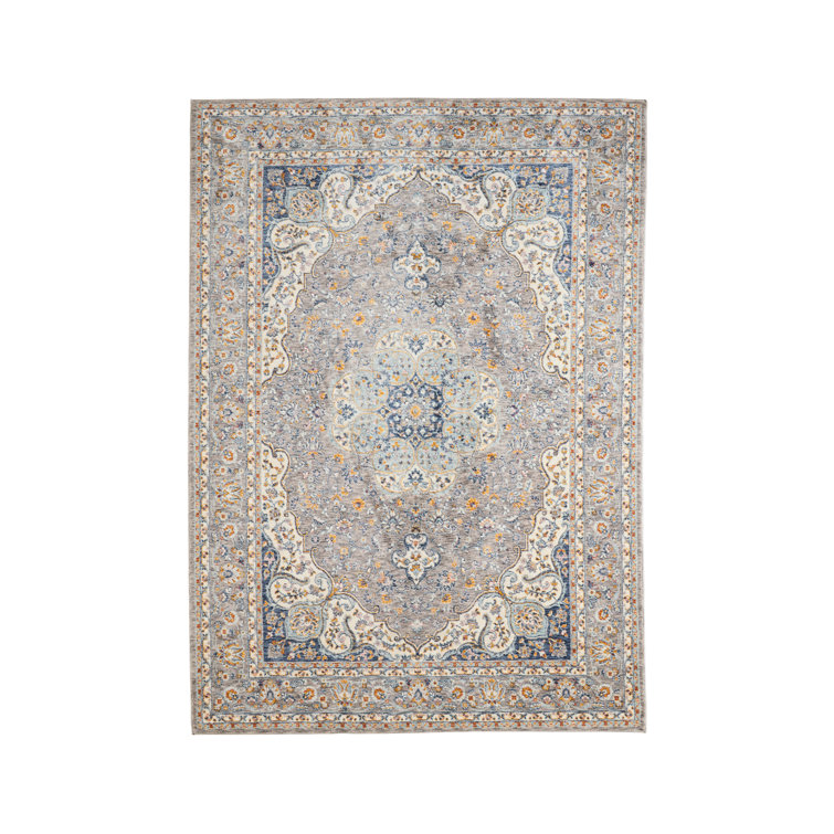 Laura Ashley Reign Machine Washable High Low Turkish Mystic Chenille Rugs