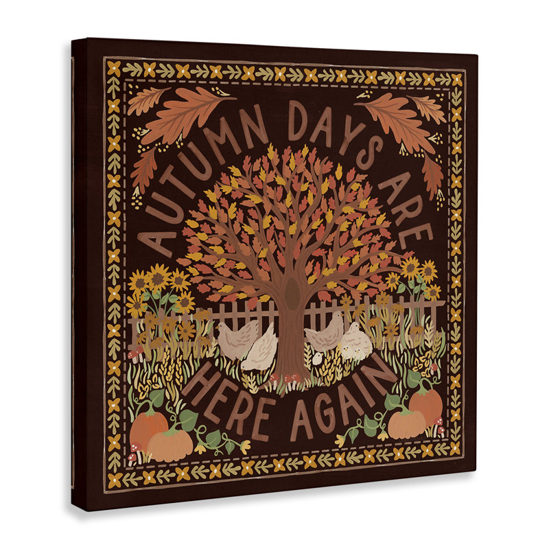 «Autumn Days on Brown» par Laura Marshall, H 17 po x l 17 po