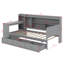 Lit de jour simple avec tiroirs et bureau-504137334
