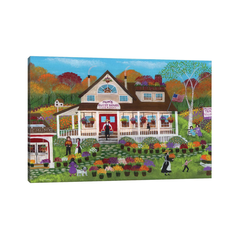 Mum's Guest House by Cheryl Bartley - Painting on Canvas, Wrapped Canvas, 45.72cm H x 66.04cm W x 3.81cm D