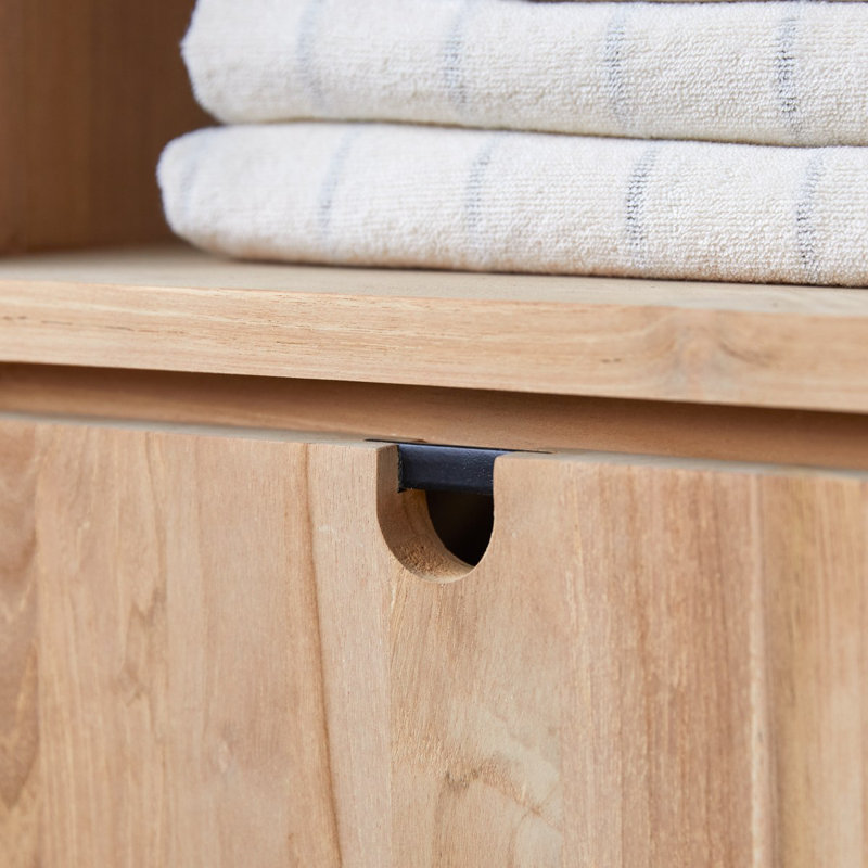 Jonàk Solid Wood Freestanding Linen Cabinet