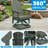 All-Weather HDPE Adirondack Glider Chair, Outdoor Swivel Rocker for Patio, Porch & Deck-19167303